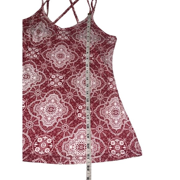 Womens Red & White Mandala Print Strappy Tank Top Size Small - Picture 8 of 10
